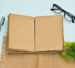 Handmade Printed Cardboard Journal Diary with Buckle Lock Unruled 200 Pages Notepad Personal Diaries for Men and Women -1