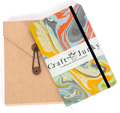 Marbled Cover Hardbound Unruled Diary Journal