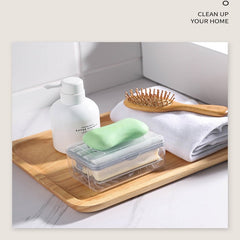 Roller Soap Holder, Easy Cloth Plastic Washing Soap Roller, Dispenser Case with Lid Having Roller Viral Soap Roller