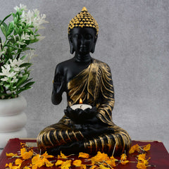 Gautam Buddha Statue Showpiece Idol Figurine for Feng Sui, Vastu, Home Decor, Office, Diwali, Gifting, Living Room, Bedroom, Study Table -27