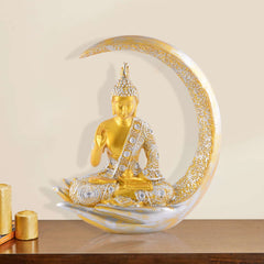 Gautam Buddha Statue Showpiece Idol Figurine for Feng Sui, Vastu, Home Decor, Office, Diwali, Gifting, Living Room, Bedroom, Study Table -27