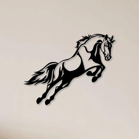 Jumping Horse Metal Wall Art