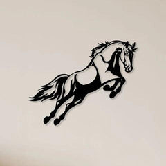 Jumping Horse Metal Wall Art