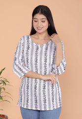 Women's Short Kurti Tops for Jeans | Stylish Rayon Kurta for Girls | Trendy Ethnic Short Kurta for Daily & Office Wear PR38