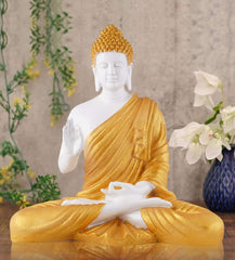 Gautam Buddha Statue Showpiece Idol Figurine for Feng Sui, Vastu, Home Decor, Office, Diwali, Gifting, Living Room, Bedroom, Study Table -27