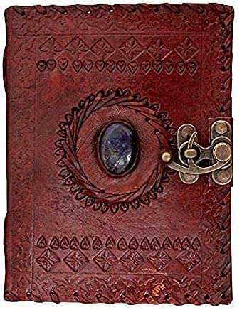 Leather Journal Diary with Premium Antique String Closure vintage Journal handmade 200 pages white unruled|travel Diary|personal journal -9
