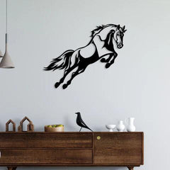 Jumping Horse Metal Wall Art