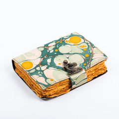 Vintage Leather Bound Diary with Mother of Earth Print