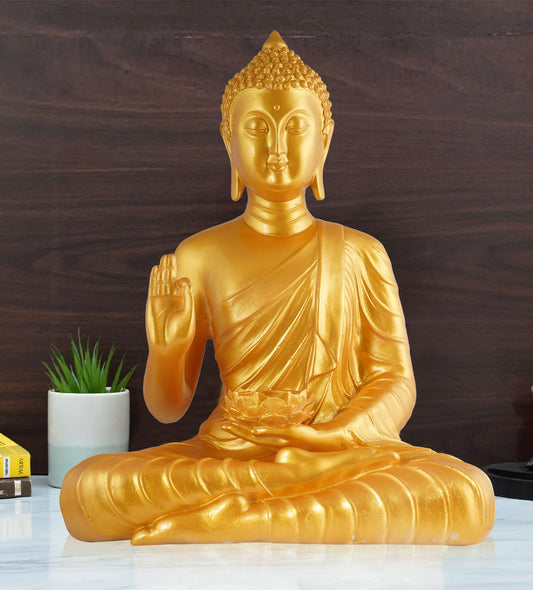 Gautam Buddha Statue Showpiece Idol Figurine for Feng Sui, Vastu, Home Decor, Office, Diwali, Gifting, Living Room, Bedroom, Study Table -27
