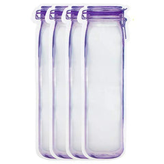 3 Pcs Zipper Bags Reusable Snack Saver Bag Leakproof Food Storage Bags for Travel