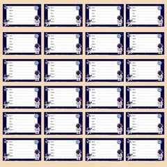 Space-themed Customizable Book Stickers with Astronaut Design