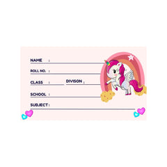 Customizable Unicorn Design School Book Labels (24-pack)