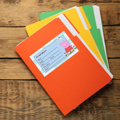 Customizable School Book Labels with Peppa Pig Cartoon Design (Pack of 24 Stickers)