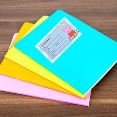 Customizable School Book Labels with Peppa Pig Cartoon Design (Pack of 24 Stickers)