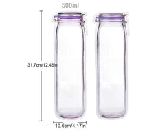 3 Pcs Zipper Bags Reusable Snack Saver Bag Leakproof Food Storage Bags for Travel