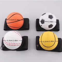 1 pc Mini Wrist Fidget Ball with Wristband, Comfort Grip Elastic Sports Ball, Durable Thermoplastic Polyurethane, Space & Moon Pattern, for Outdoor Fun and Exercise