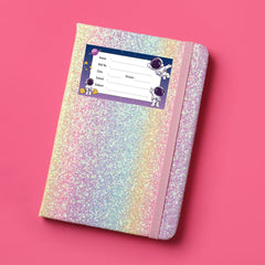 24-Piece Pack of Customizable Astronaut Design School Book Name Labels