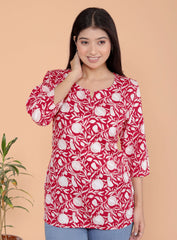 Women's Short Kurti Tops for Jeans | Stylish Rayon Kurta for Girls | Trendy Ethnic Short Kurta for Daily & Office Wear PR46