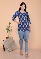 Women's Short Kurti Tops for Jeans | Stylish Rayon Kurta for Girls | Trendy Ethnic Short Kurta for Daily & Office Wear PR22