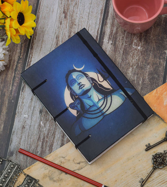 Handmade Printed Cardboard Journal Diary with Buckle Lock Unruled 200 Pages Notepad Personal Diaries for Men and Women -1