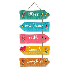 Home Quotes Decorative Wall Art Mdf Wooden Wall Hanger For Living Room | Bedroom | Gifts | Wall Hangings For Home Decoration | Modern Decor Items | Art Painting (Wh_7303N), Set Of 5