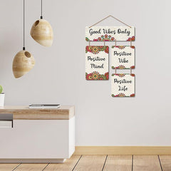 Good Vibes Only Decorative Wall Art Mdf Wooden Wall Hanging For Living Room | Bedroom | Home Decor | Office | Gift | Quotes Items House Decoration | Modern Art (Wh 6510N)