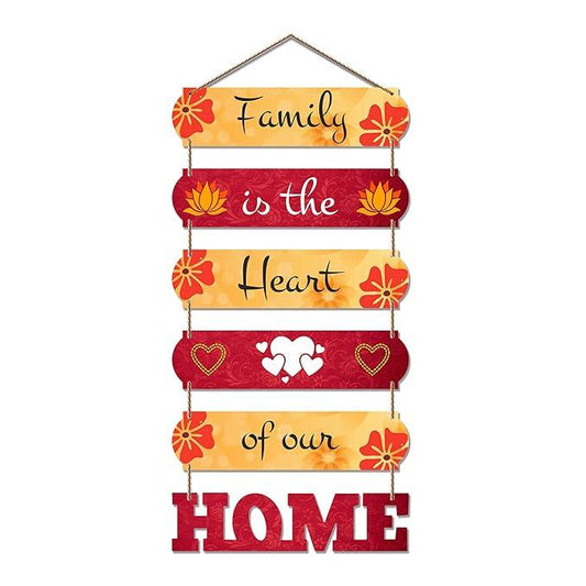 Famlily Quote Decorative Wall Art Wooden Wall Hanger for Living Room | Bedroom | Gift | Wall Hangings for Home Decoration | Modern Decor Items | Artworks Art Piece (WH_6605N), Set of 6