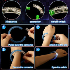 LED Bracelets – Light-Up Party Favors for Birthday, Wedding & Festivals (1 Pack)