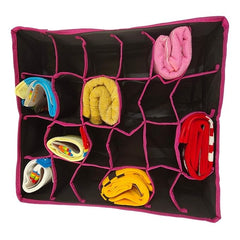 Large Capacity Fabric Closet Organizer – 24-Grid Drawer Divider (Random Color)