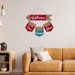 Welcome Quote Decorative Wall Art MDF Wood Wall Hanger for Living Room | Bedroom | Gifts | Wooden Home Decor | Welcome Sign Decoration Quotes Items | Modern Artworks Hangings (WH_6420N)
