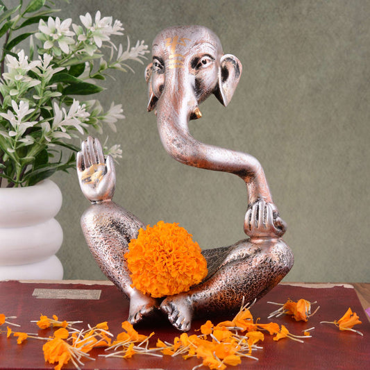 Ganesha Statue Showpiece Idol Shriganesh Bhagwan Murti / Home, Office Decor / Car Dashboard Ganpati / Lord Vinayaka Statue God of Luck & Success Sculpture / Gift Items -05
