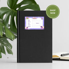 Customized Name Sticker for School Books & Copys, 24 Labels