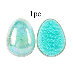 1pc Starry Egg-Shaped Hair Brush with Massage Combs, Portable and Durable ABS Plastic Handle, Plastic Bristles for Styling, Detangling, and Shaping Curly Hair (Random Colours)