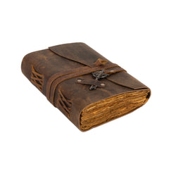 Vintage Leather Bound Diary with Key
