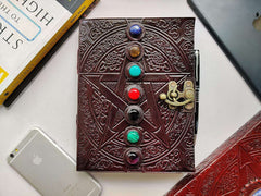 Leather Journal Diary with metal lock vintage Journal handmade 200 pages white unruled|travel Diary|personal journal -1