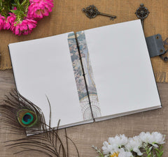 Handmade Printed Cardboard Journal Diary with Buckle Lock Unruled 200 Pages Notepad Personal Diaries for Men and Women -1