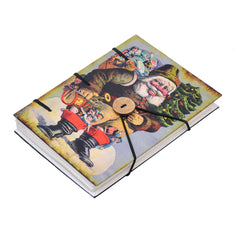 Handmade Printed Cardboard Journal Diary with Buckle Lock Unruled 200 Pages Notepad Personal Diaries for Men and Women -1