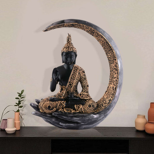 Gautam Buddha Statue Showpiece Idol Figurine for Feng Sui, Vastu, Home Decor, Office, Diwali, Gifting, Living Room, Bedroom, Study Table -27