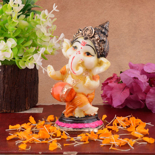 Ganesha Statue Showpiece Idol Shriganesh Bhagwan Murti / Home, Office Decor / Car Dashboard Ganpati / Lord Vinayaka Statue God of Luck & Success Sculpture / Gift Items -05