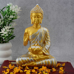 Gautam Buddha Statue Showpiece Idol Figurine for Feng Sui, Vastu, Home Decor, Office, Diwali, Gifting, Living Room, Bedroom, Study Table -27