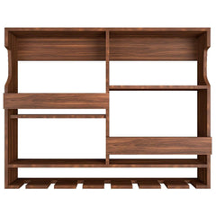 Luxurious Stylish Backlit Walnut Finished Mini Bar Shelf