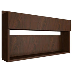 Designer Modish Look Backlit MDF Mini Bar Shelf in Walnut Finish
