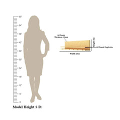 Aesthetic Backlit Look MDF Wooden Mini Bar Shelf in Light Oak Finish