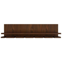 Aesthetic Backlit Look MDF Wooden Mini Bar Shelf in Walnut Finish