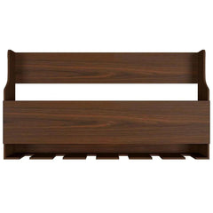 Premium Spacious Design Backlit MDF Mini Bar Shelf in Walnut Finish