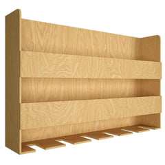Aesthetic Look Backlit Wooden Wall Mounted Mini Bar Shelf in Light Oak Finish