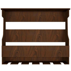 Backlit Design MDF Bar Wall Shelf / Mini Bar Shelf in Walnut Finish