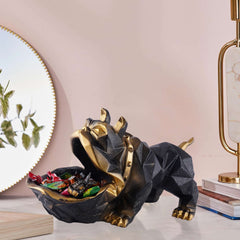 Decoration Cool Bear Showpiece for Home Shelves Decor Item, Home Kitchen Decor,Office Decor,Resin, Multifunctional,Phone,Wallets-Unique Shelf & Tabletop Decoration (Grey)