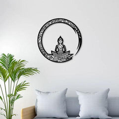 Buddha Worship Style Metal Wall Art