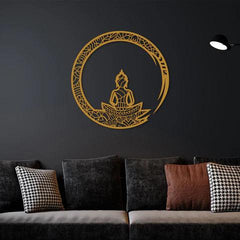 Buddha Worship Style Metal Wall Art